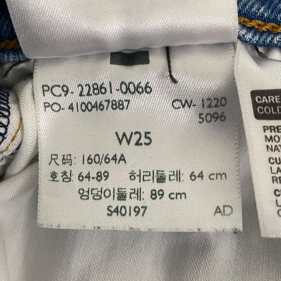 Levi's Wedgie Straight Fit Ankle Jeans Womens 25 Light Wash High-Rise Distressed - Picture 14 of 14